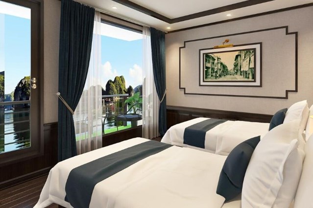 Phòng Deluxe Twin With Balcony